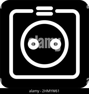 illustration du vecteur d'icône de glyphe de puissance cc Illustration de Vecteur