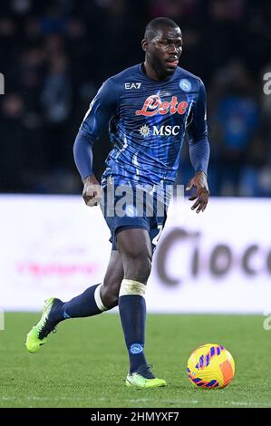 Naples, Italie. 12th févr. 2022. Kalidou Koulibaly de SSC Napoli pendant la série Un match entre Napoli et FC Internazionale au Stadio Diego Armando Maradona, Naples, Italie, le 12 février 2022. Credit: Giuseppe Maffia/Alay Live News Banque D'Images