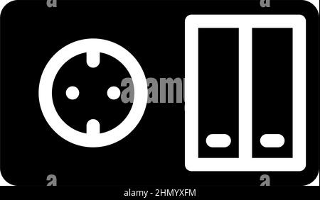 illustration du vecteur de l'icône du glyphe de la prise de commutation Illustration de Vecteur