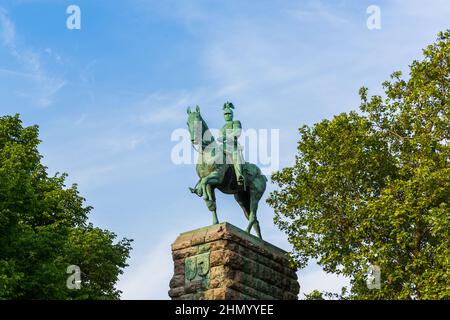 Kaiser Wilhelm II cologne statue équestre Banque D'Images