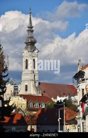 Miskolc, une grande ville du nord de la Hongrie : église baroque orthodoxe, autrefois pour la population grecque et serbe Banque D'Images