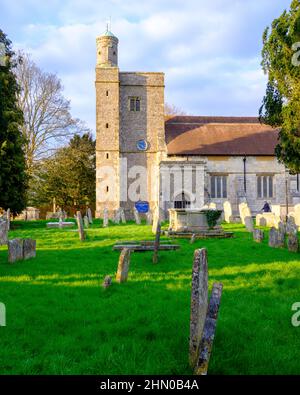 Bishop's Waltham, Royaume-Uni - 6 mars 2020 : Église Saint-Pierre de Bishop's Waltham, Hampshire, Royaume-Uni Banque D'Images