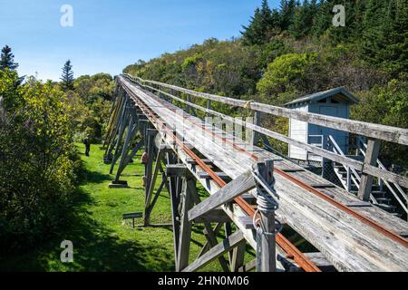 Station de lumière de l'île Seguin, côte du Maine Banque D'Images