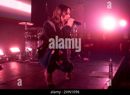 Glasgow, Écosse, 12th février l'ancienne Spice Girl, Melanie C également connue sous le nom de Sporty Spice, Mel C, Melanie Chisholm se produit le soir d'ouverture de sa tournée. Crédit: Chris McNulty/Alay Live News Banque D'Images