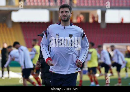 Lecce, Italie. 13th févr. 2022. Lorenco Simic (US Lecce) pendant US Lecce vs Benevento Calcio, jeu de football italien série B à Lecce, Italie, febbraio 13 2022 crédit: Agence de photo indépendante/Alamy Live News Banque D'Images