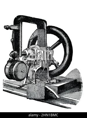 Histoire industrielle, la première machine à coudre à point de verrouillage d’Elias Howe 1846 Banque D'Images