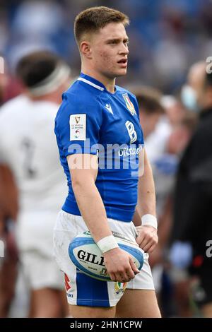 Rome, Italie. 13th févr. 2022. Stephen Varney, de l'Italie, lors du match de rugby à six Nations 2022 trophée entre l'Italie et l'Angleterre à Roma, stade Olimpico, 12th février 2022. Photo Antonietta Baldassarre/Insidefoto Credit: Insidefoto srl/Alay Live News Banque D'Images