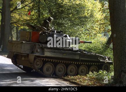 - Armée Royale, char de renaissance légère 'Scimitar' pendant les exercices de l'OTAN en Allemagne - Armée Royale, carro armato leggero da ricognizione 'Scimitar' durante esercitazioni OTAN en Germania Banque D'Images