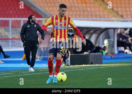 Lecce, Italie. 13th févr. 2022. Antonio Barreca (US Lecce) pendant US Lecce vs Benevento Calcio, jeu de football italien série B à Lecce, Italie, febbraio 13 2022 crédit: Agence de photo indépendante/Alamy Live News Banque D'Images