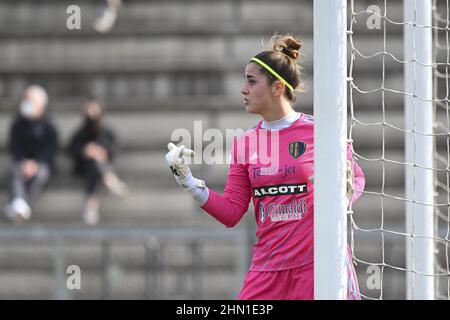 Giorgia Bettineschi de F.C. Como Women lors du quart-finale de match de retour de Women's Coppa Italia entre A.S. Roma Women et F.C. Como femmes au stadio Tre Fontane le 13th février 2022 à Rome, Italie. Banque D'Images