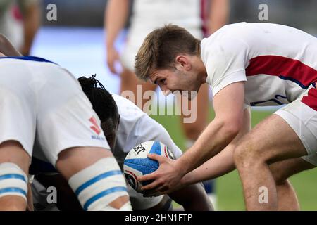 Rome, Italie. 13th févr. 2022. Harry Randall, d'Angleterre, lors du match de rugby avec trophée six Nations 2022 entre l'Italie et l'Angleterre à Roma, stade Olimpico, 12th février 2022. Photo Antonietta Baldassarre/Insidefoto Credit: Insidefoto srl/Alay Live News Banque D'Images