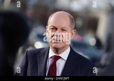 Berlin, Allemagne. 13th févr. 2022. Chancelier allemand OLAF Scholz (SPD). Credit: Kay Nietfeld/dpa/Alay Live News Banque D'Images