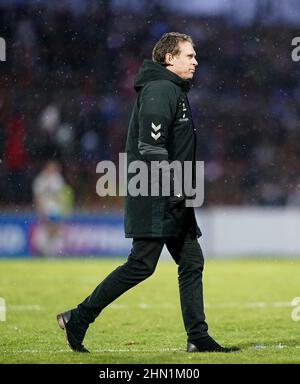 Brett Hodgson, entraîneur-chef du FC Hull, après le match de la Super League de Betfred au stade de soutien de Bebe Well, Wakefield. Date de la photo: Dimanche 13 février 2022. Banque D'Images