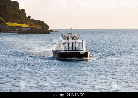 Ferry amphibie à St Michael's Mount, Marazion, Cornwall en automne Banque D'Images