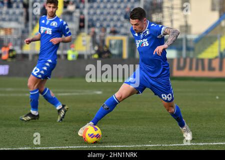 Empoli, Italie. 13th févr. 2022. Andrea Pinamonti (Empoli FC) pendant Empoli FC vs Cagliari Calcio, italie football série A match à Empoli, Italie, février 13 2022 crédit: Independent photo Agency/Alay Live News Banque D'Images