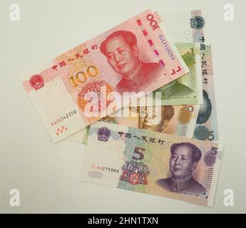 Billets en renminbi, renminbi chinois (RMB), Chine, Asie Banque D'Images