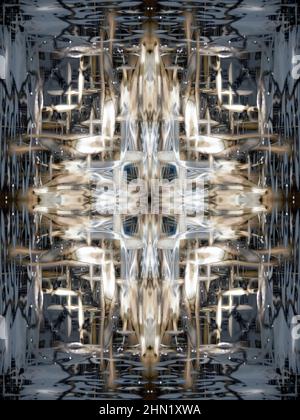 Ondulations et réflexions dans la rivière Cherwell à Oxford - visualisation abstraite T10 Banque D'Images