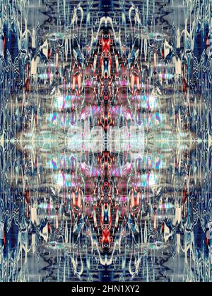 Ondulations et réflexions dans la rivière Cherwell à Oxford - visualisation abstraite T8 Banque D'Images