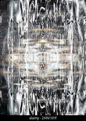 Ondulations et réflexions dans la rivière Cherwell à Oxford - visualisation abstraite T4 Banque D'Images