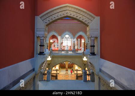 Vue intérieure du bâtiment Fumess-Hewitt de l'Académie des Beaux-Arts de Pennsylvanie. Philadelphie.Pennsylvania.USA Banque D'Images