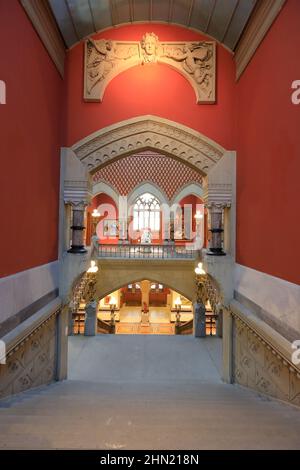 Vue intérieure du bâtiment Fumess-Hewitt de l'Académie des Beaux-Arts de Pennsylvanie. Philadelphie.Pennsylvania.USA Banque D'Images