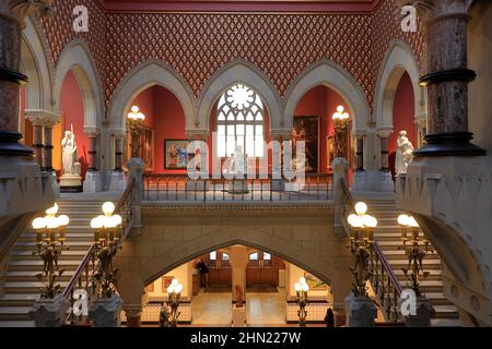 Vue intérieure du bâtiment Fumess-Hewitt de l'Académie des Beaux-Arts de Pennsylvanie. Philadelphie.Pennsylvania.USA Banque D'Images