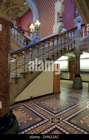 Vue intérieure du bâtiment Fumess-Hewitt de l'Académie des Beaux-Arts de Pennsylvanie. Philadelphie.Pennsylvania.USA Banque D'Images