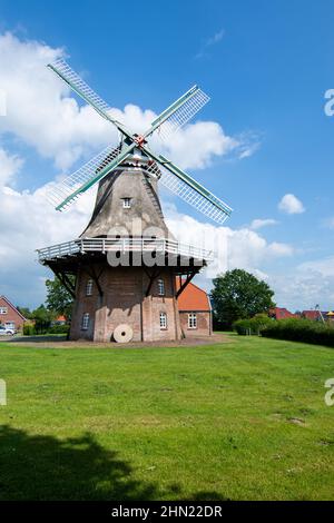 L'usine de Nenndorf à East Friesland a été construite en 1850. La galerie Dutchman a brûlé en 1872 et a été reconstruite sur deux étages. Banque D'Images