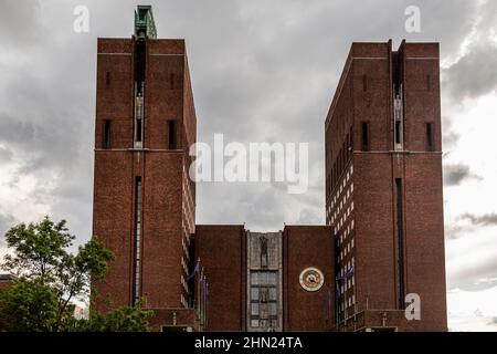 Rathaus à Oslo, Norwegen, cityl Hall à Oslo, norvège Banque D'Images