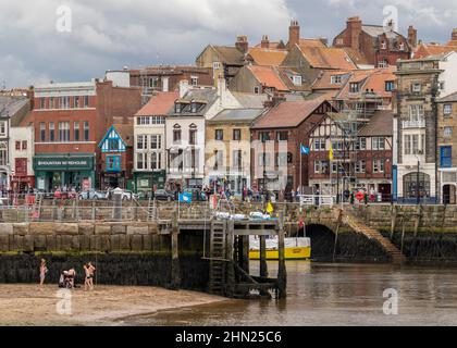 Whitby Town Houses, une vue sur la ville Banque D'Images