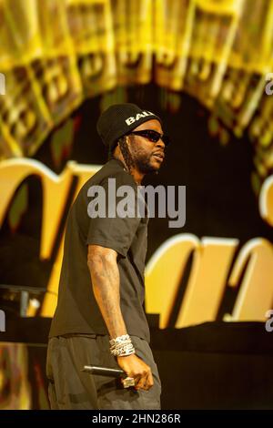 2 Chainz est un rappeur américain, pendant 2022 Legendz du Streetz Miami tour à la FLA Live Arena. Banque D'Images