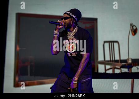 2 Chainz est un rappeur américain, pendant 2022 Legendz du Streetz Miami tour à la FLA Live Arena. Banque D'Images