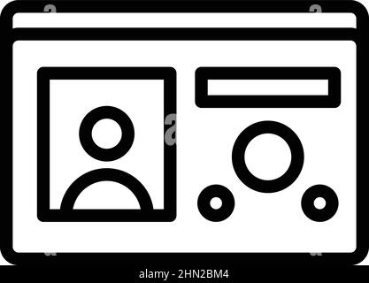 Vecteur de contour de l'icône d'interphone vidéo de porte. Sécurité de la caméra. Appartement de contrôle Illustration de Vecteur