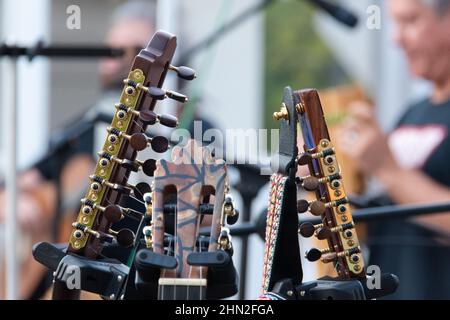 Instruments de musique traditionnels pour jouer de la musique populaire andine Banque D'Images