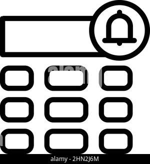 Vecteur de contour de l'icône d'interphone. Porte vidéo. Système téléphonique Illustration de Vecteur