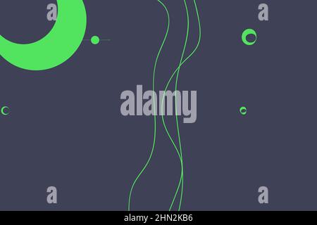 Arrière-plan moderne avec éléments abstraits et formes dynamiques avec arrière-plan sombre. Lignes et cercles. Modèle de conception pour les idées créatives. Banque D'Images