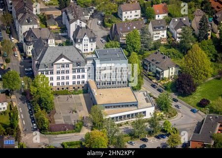 Vue aérienne, Städtische Secondary School on the Lake, Wetter, région de la Ruhr, Rhénanie-du-Nord-Westphalie, Allemagne, Éducation, institution d'enseignement, DE, Euro Banque D'Images