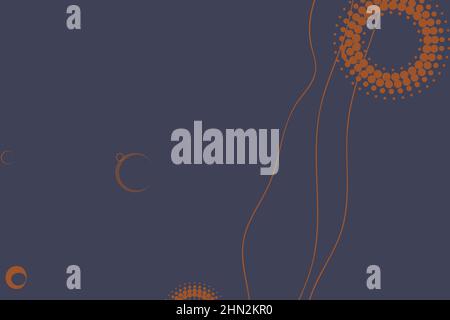 Arrière-plan moderne avec éléments abstraits et formes dynamiques avec arrière-plan sombre. Lignes et cercles. Modèle de conception pour les idées créatives. Banque D'Images