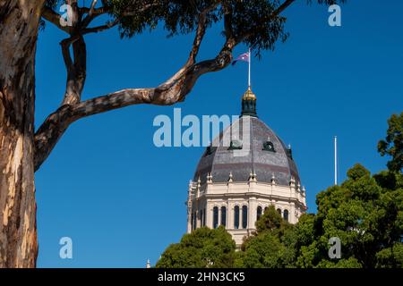 Royal Exhibition Building dans les Carlton Gardens, Carlton, Melbourne, Victoria, Australie Banque D'Images