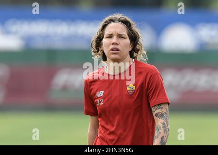 Rome, Italie, 13 février, 2022 Elena Linari d'AS Roma à la Rome contre Como Coppa Italia Women League Credit:Roberto Ramaccia/Alay Live News Banque D'Images