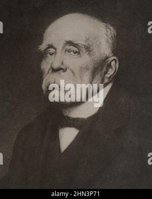 Portrait de Georges Clemenceau. Décembre 1918 Georges Eugène Benjamin Clemenceau (1841-1929) est un homme d'État français qui a été Premier ministre du Père Banque D'Images