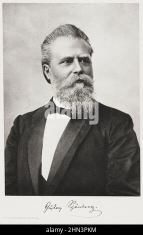 Portrait vintage de Gustav von Schönberg. Gustav von Schönberg (1839 – 1908) était un économiste allemand. Banque D'Images