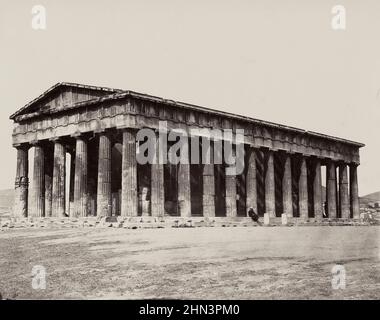 Photo d'époque du Temple d'Hephaestus (Hephaisteion). Par Félix Bonfils (français, 1831 - 1885); 1872. Le Temple d'Hephaestus ou Hephaisteion (formerl Banque D'Images