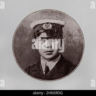 Portrait d'époque Jack Phillips, (1887 – 15 avril 1912) télégraphiste en chef du dorsal 'Titanic', qui a réalisé un radiographe jusqu'à la fermeture complète du Banque D'Images