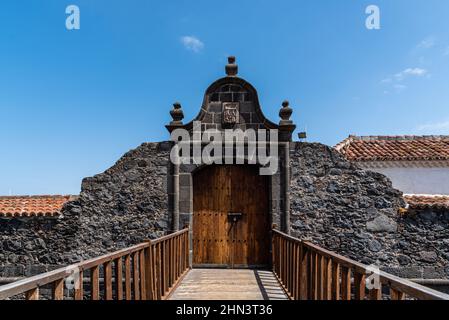 La forteresse Castillo de Santa Catalina, Santa Cruz de la Palma, la Palma, îles Canaries, Espagne Banque D'Images