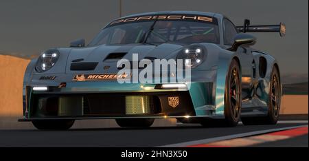 Porsche 911 GT3 Cup sur la piste Banque D'Images