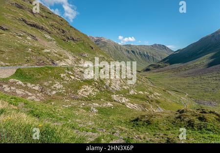 Paysage au col de Livigno, Sondrio, Italie Banque D'Images