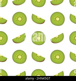 Motif kiwi sans couture, illustration vectorielle Illustration de Vecteur