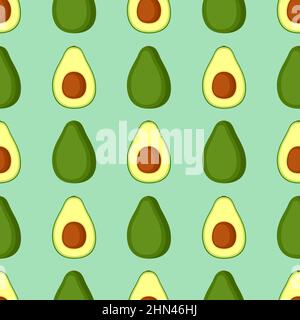 Motif brillant sans couture avec avocat, illustration vectorielle Illustration de Vecteur