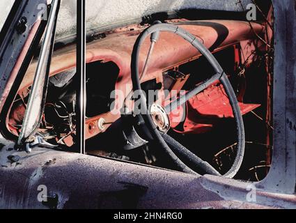 Détails de l'ancien camion de pick-up Banque D'Images